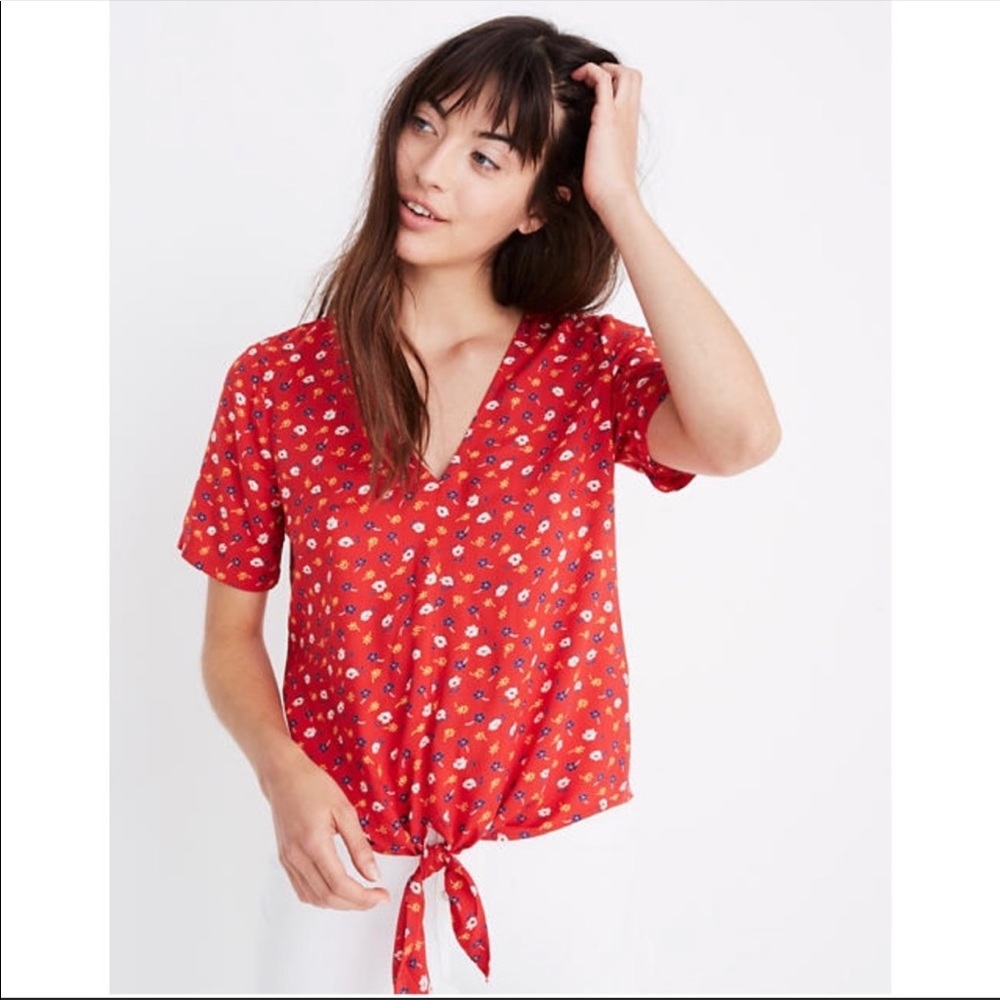 Madewell floral print blouse